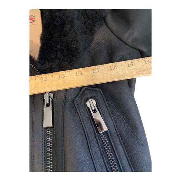 Celtic & Co. Sheepskin Biker Jacket US 4/UK 8 - Picture 12 of 14